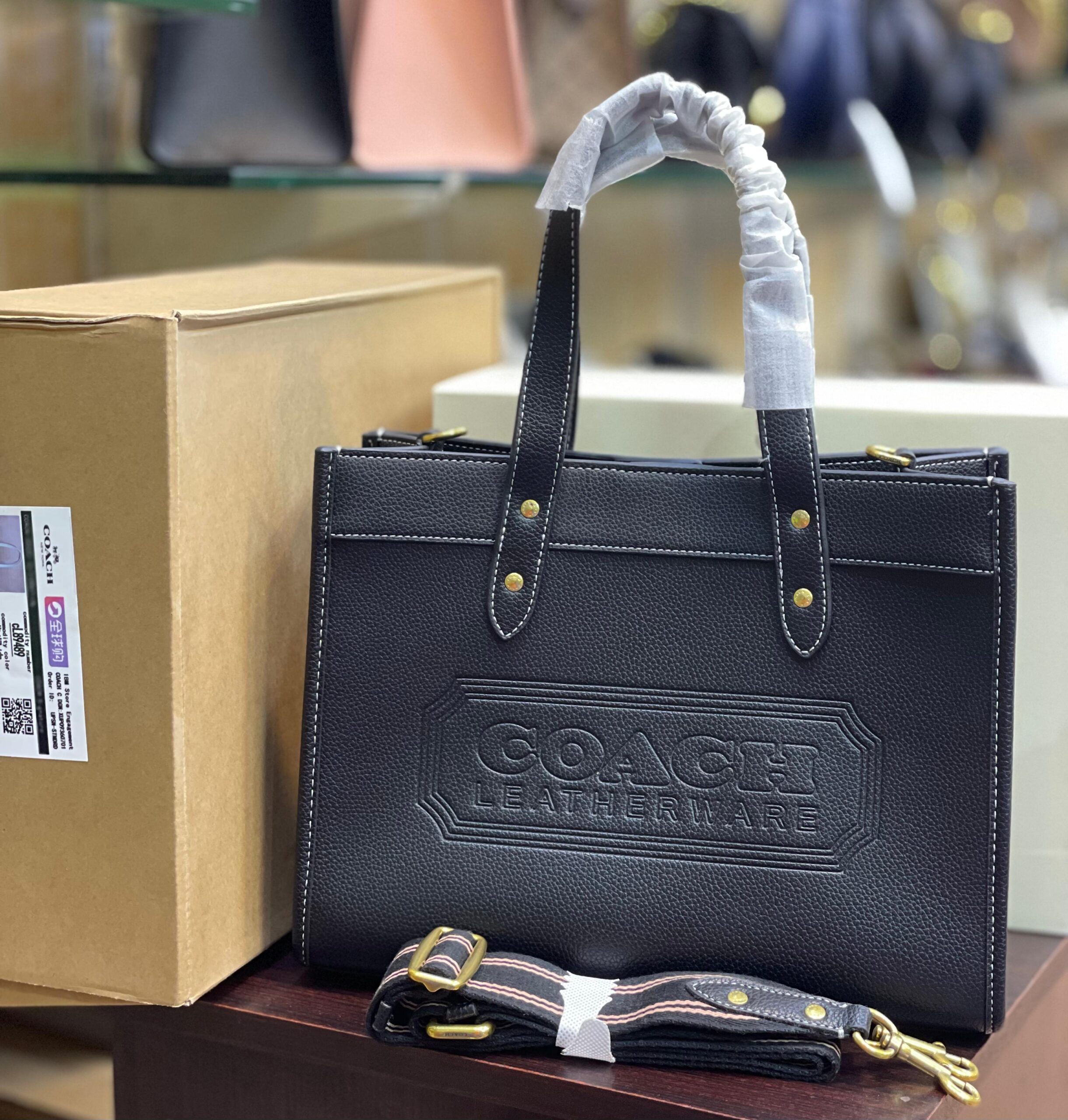 Coach Field Tote 30 In Colorblock With Coach Badge - Image 6