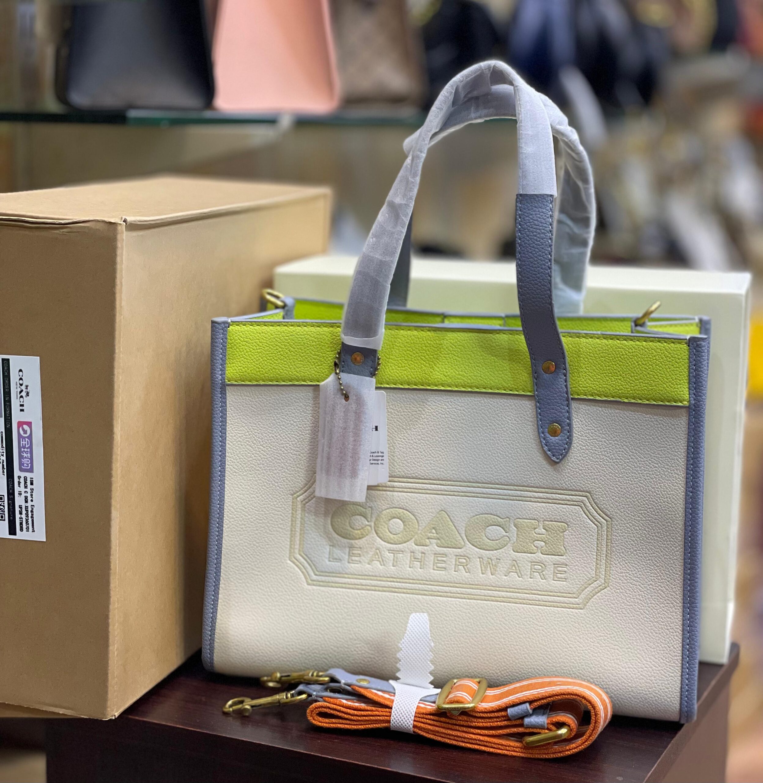 Coach Field Tote 30 In Colorblock With Coach Badge - Image 3